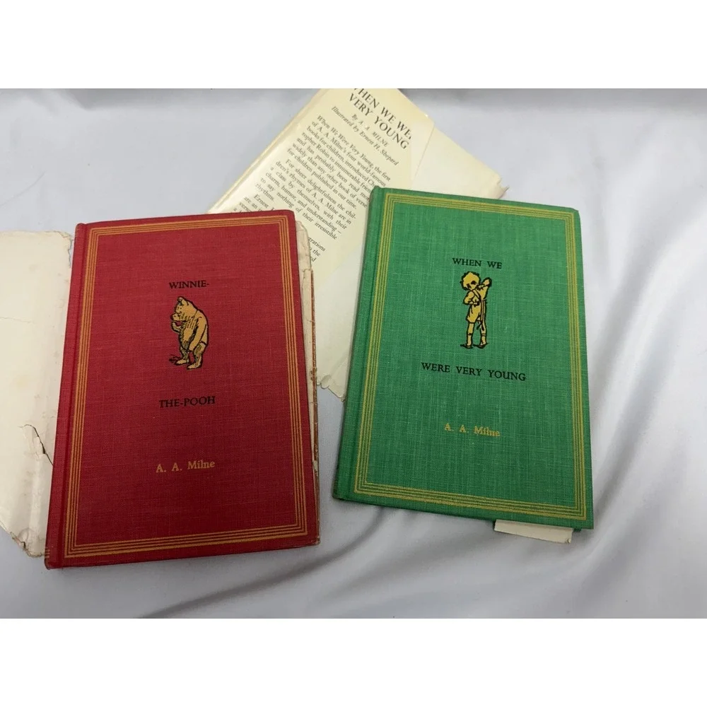 A A Milne Book Lot Winnie the Pooh When We Were Very Young 1924 1926
